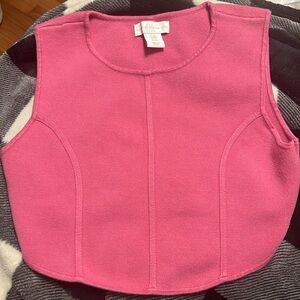 House of Harlow 1960 Pink Sleeveless Sweater weight cropped Top size M